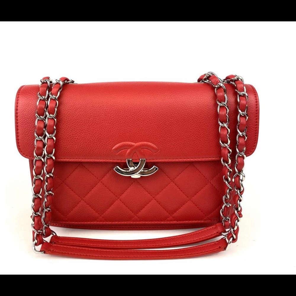 Authentic Chanel Grained Calfskin Flap bag